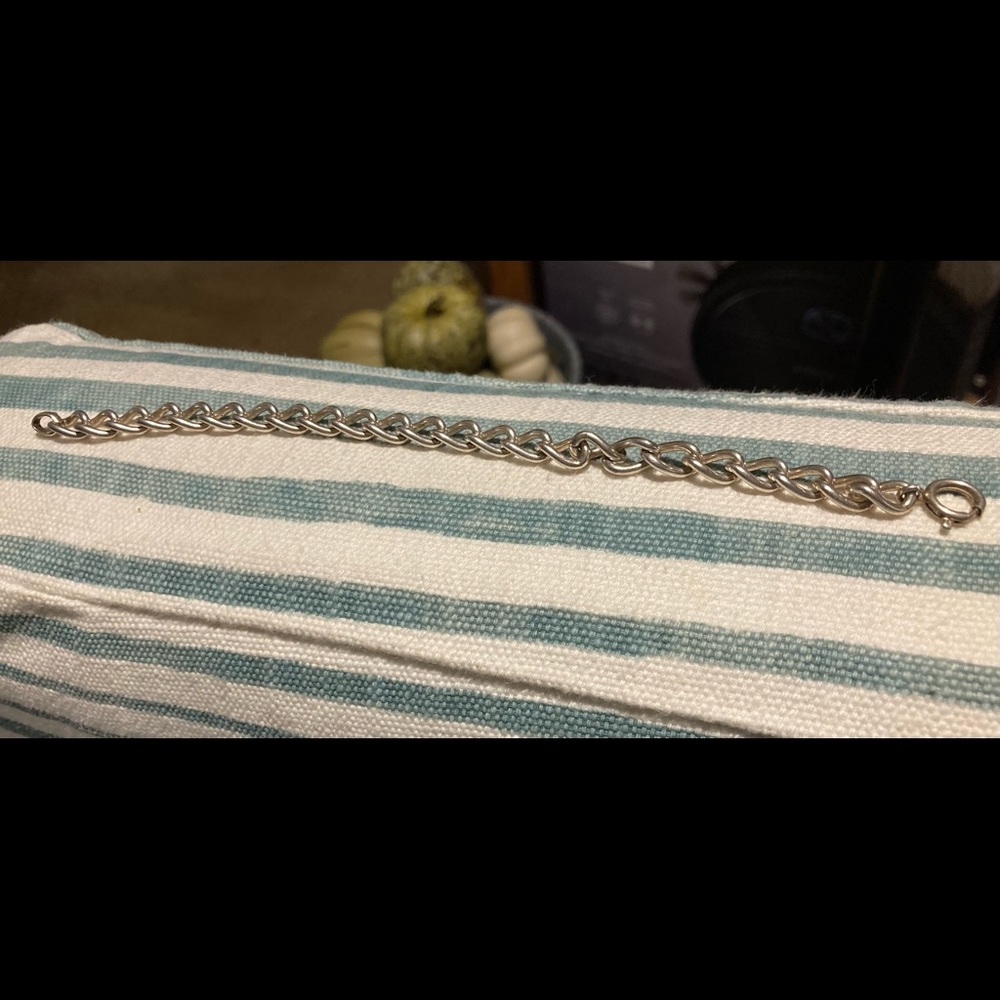 Sterling Silver Heavy Charm Bracelet